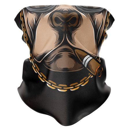 Gangster Pitbull Headwear Snood Face Masks Purple Print House