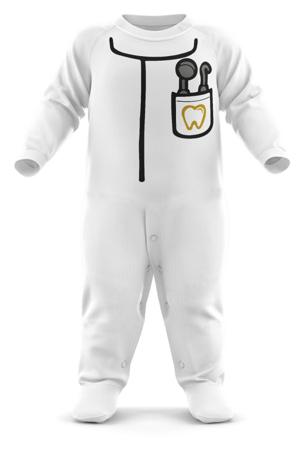 Dentist Costume Baby Romper Suit Purple Print House