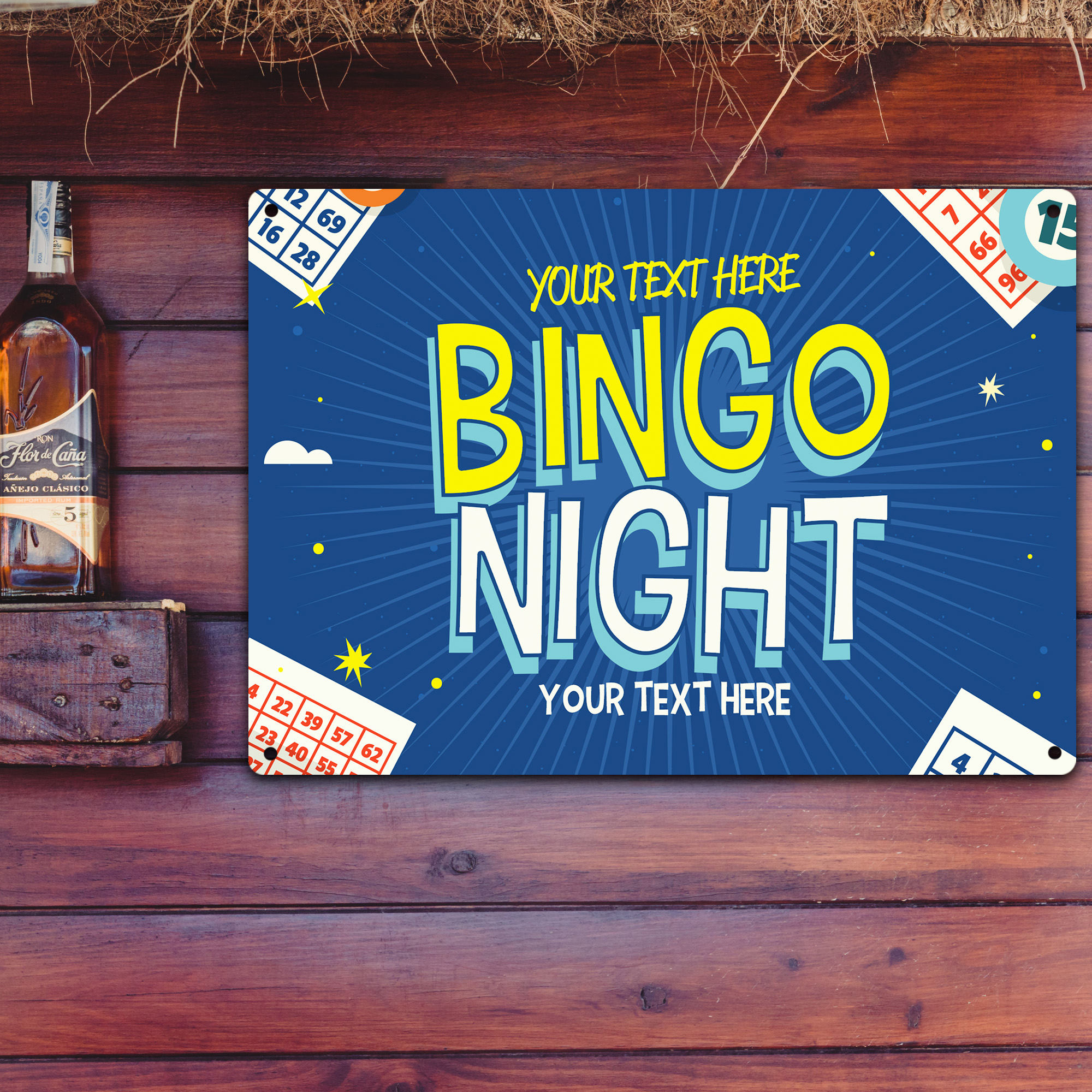 Custom Text Bingo Sign Metal Sign - Personalised UK Print
