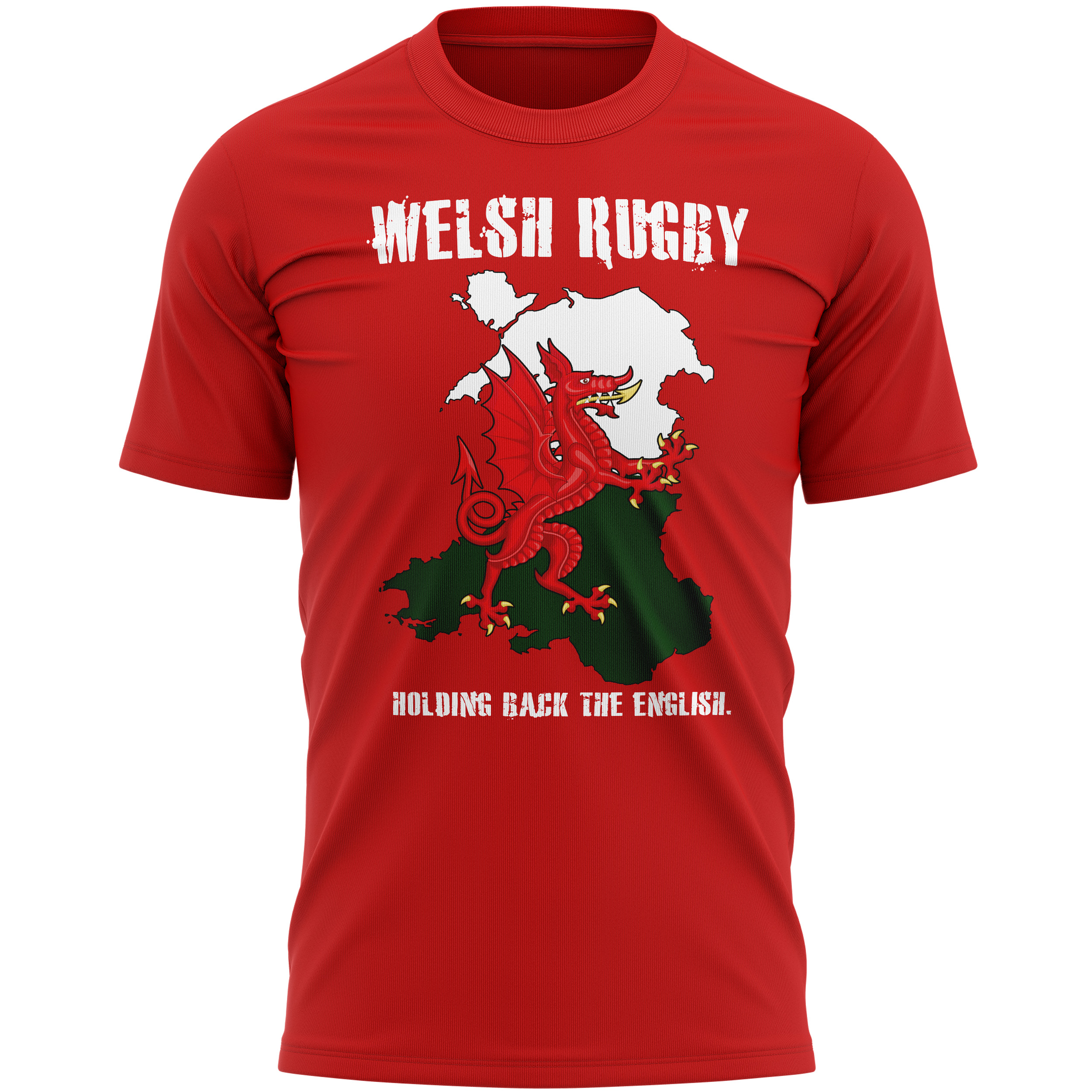 Welsh Rugby T Shirt Mens Purple Print House