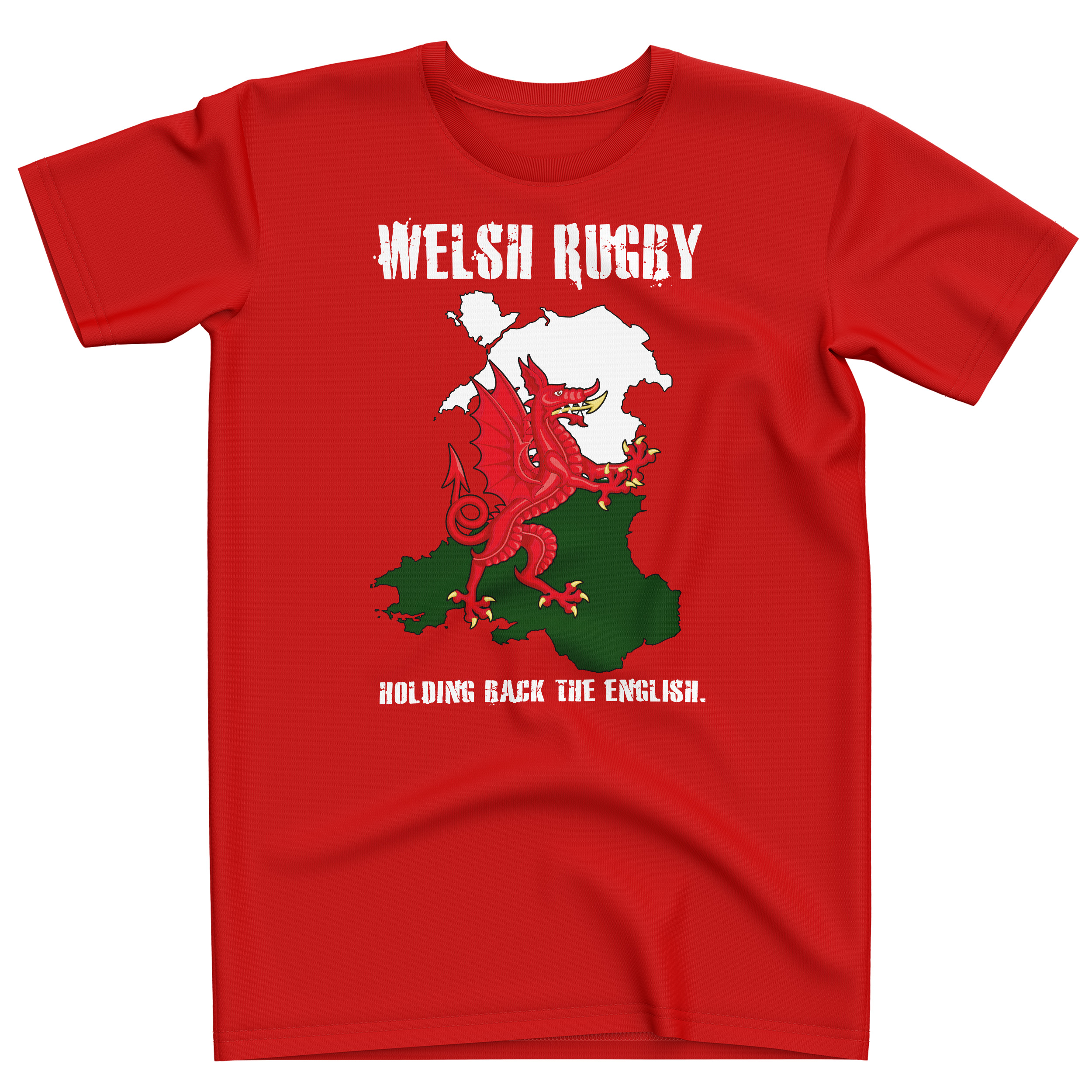 Welsh Rugby T Shirt Mens Purple Print House