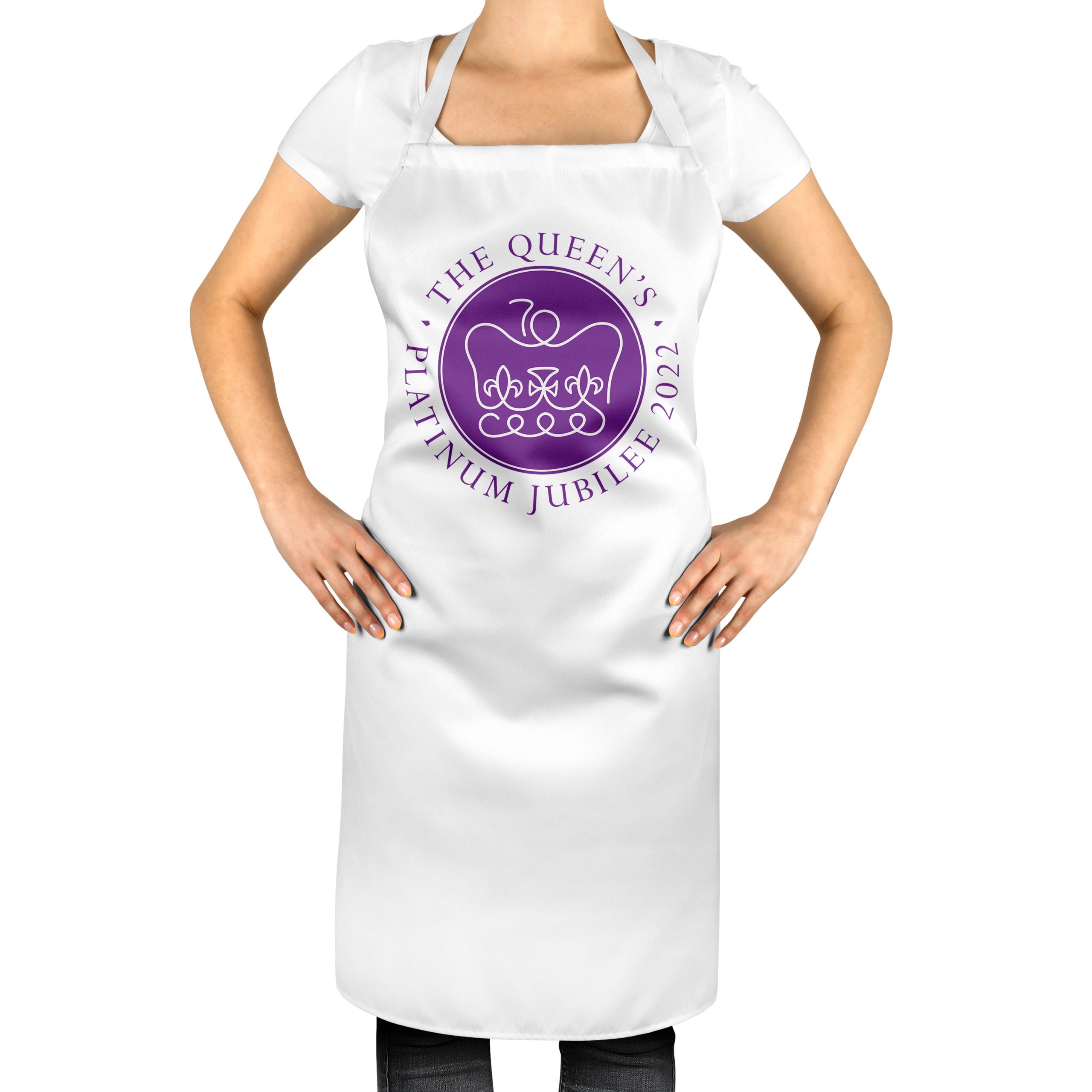 The Queens Platinum Jubilee 2022 Apron Unisex Purple Print House