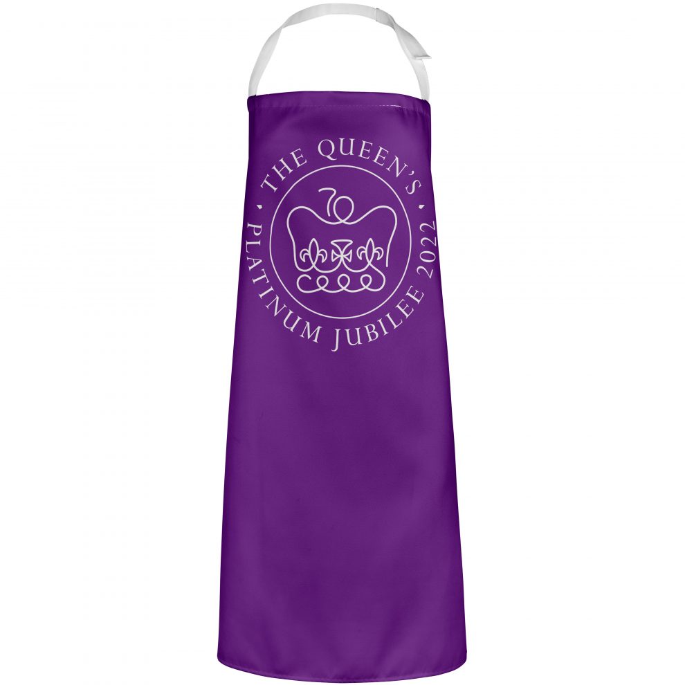 The Queens Platinum Jubilee 2022 Apron Unisex Purple Print House