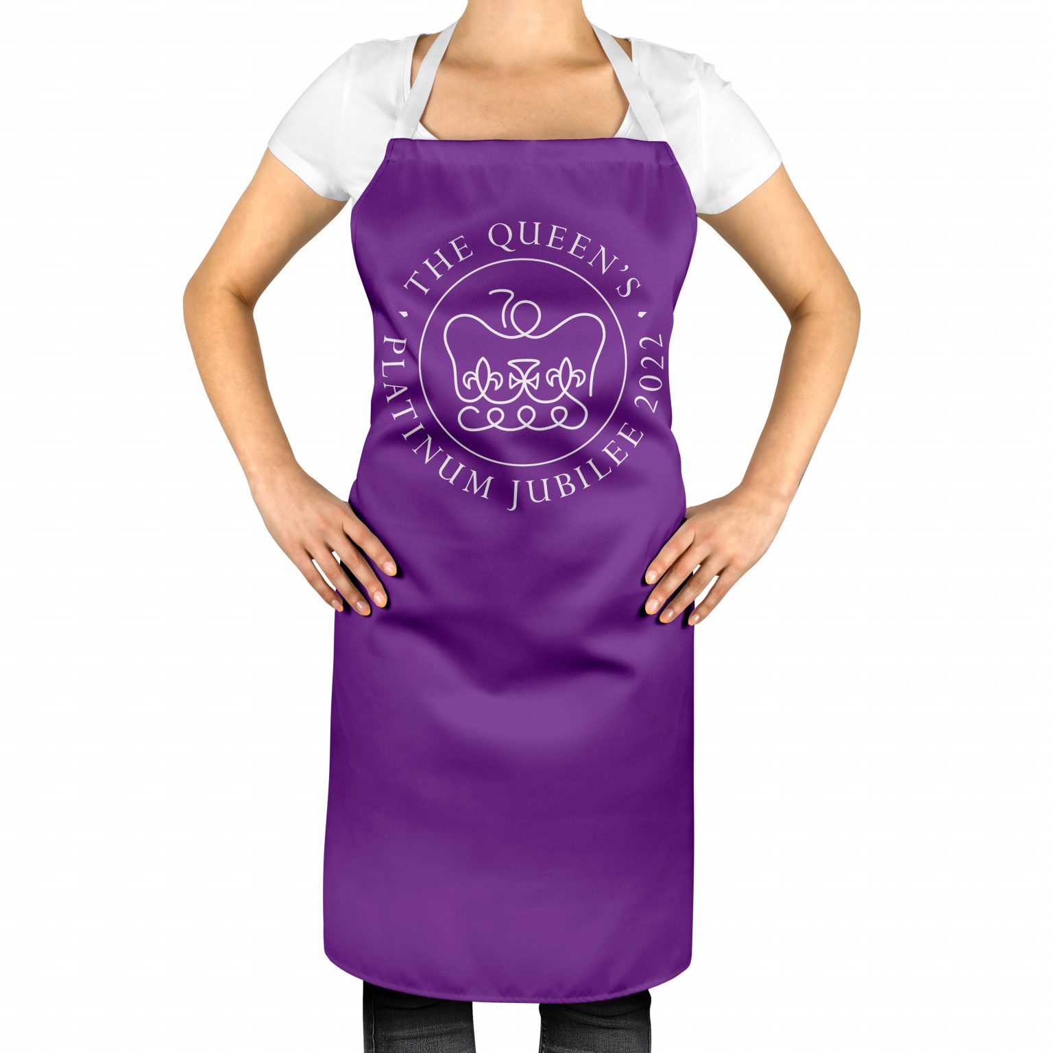 The Queens Platinum Jubilee 2022 Apron Unisex Purple Print House