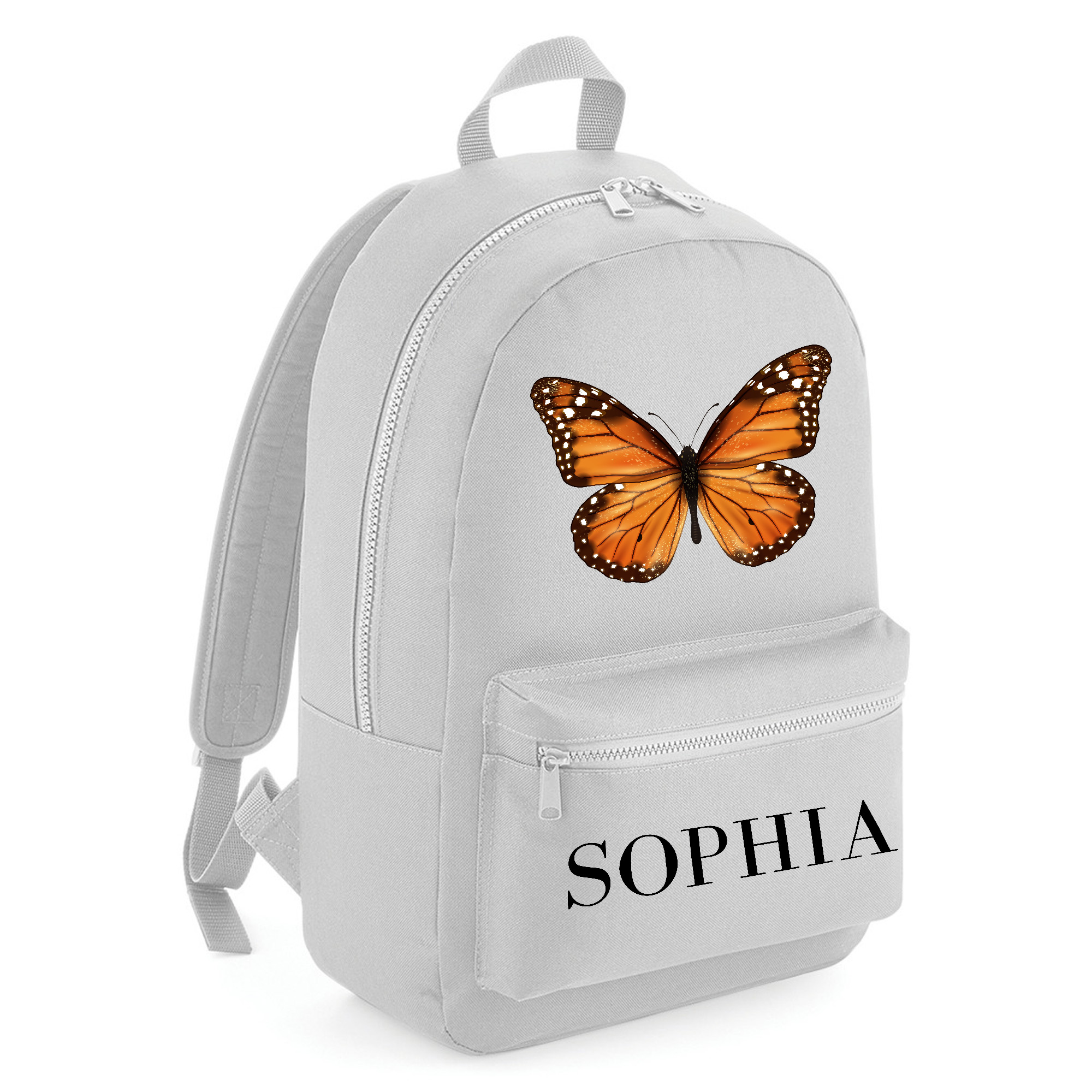 Personalised Butterfly Mini Backpack Kids Purple Print House