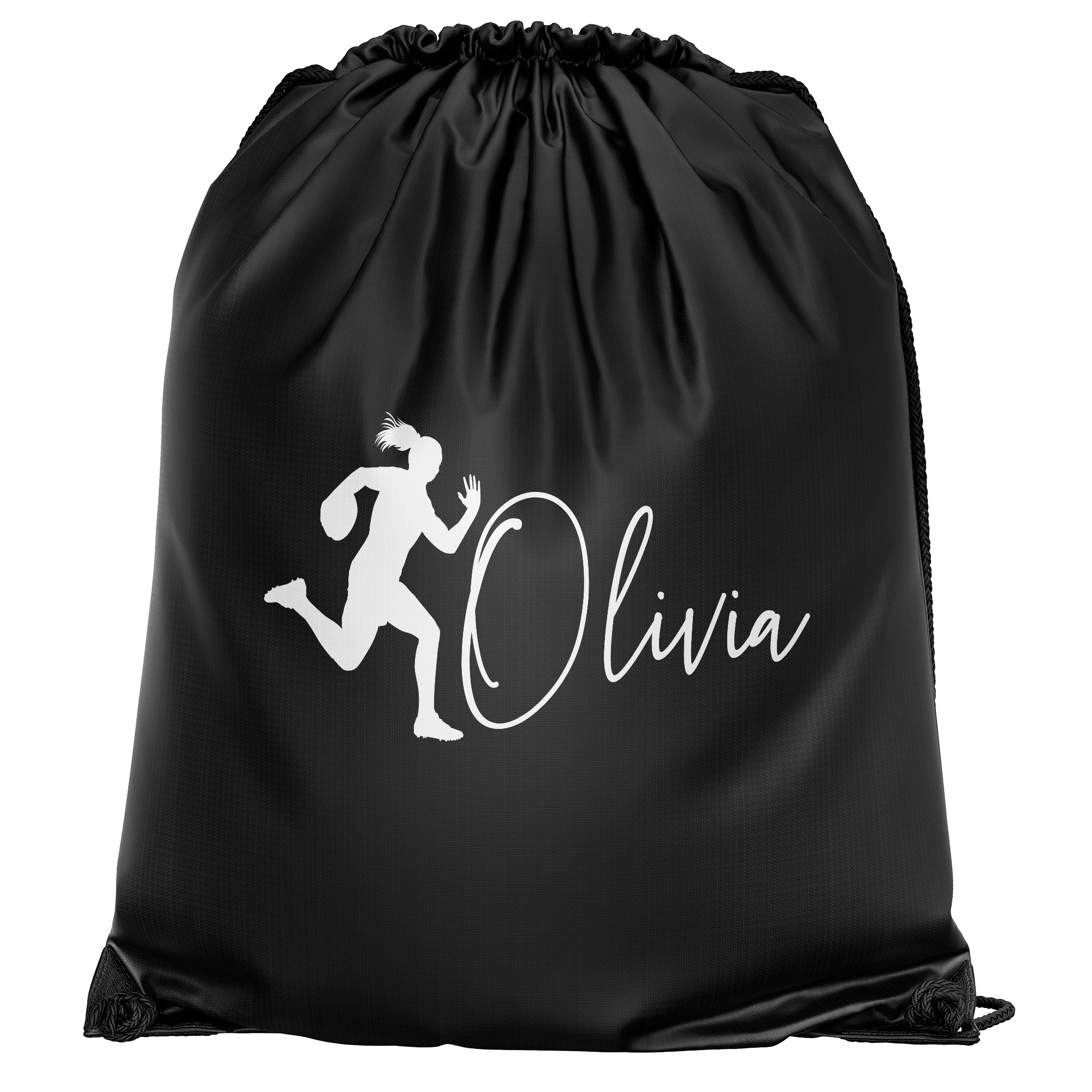 Personalised Rugby Drawstring Bag Girls | Custom School Bags