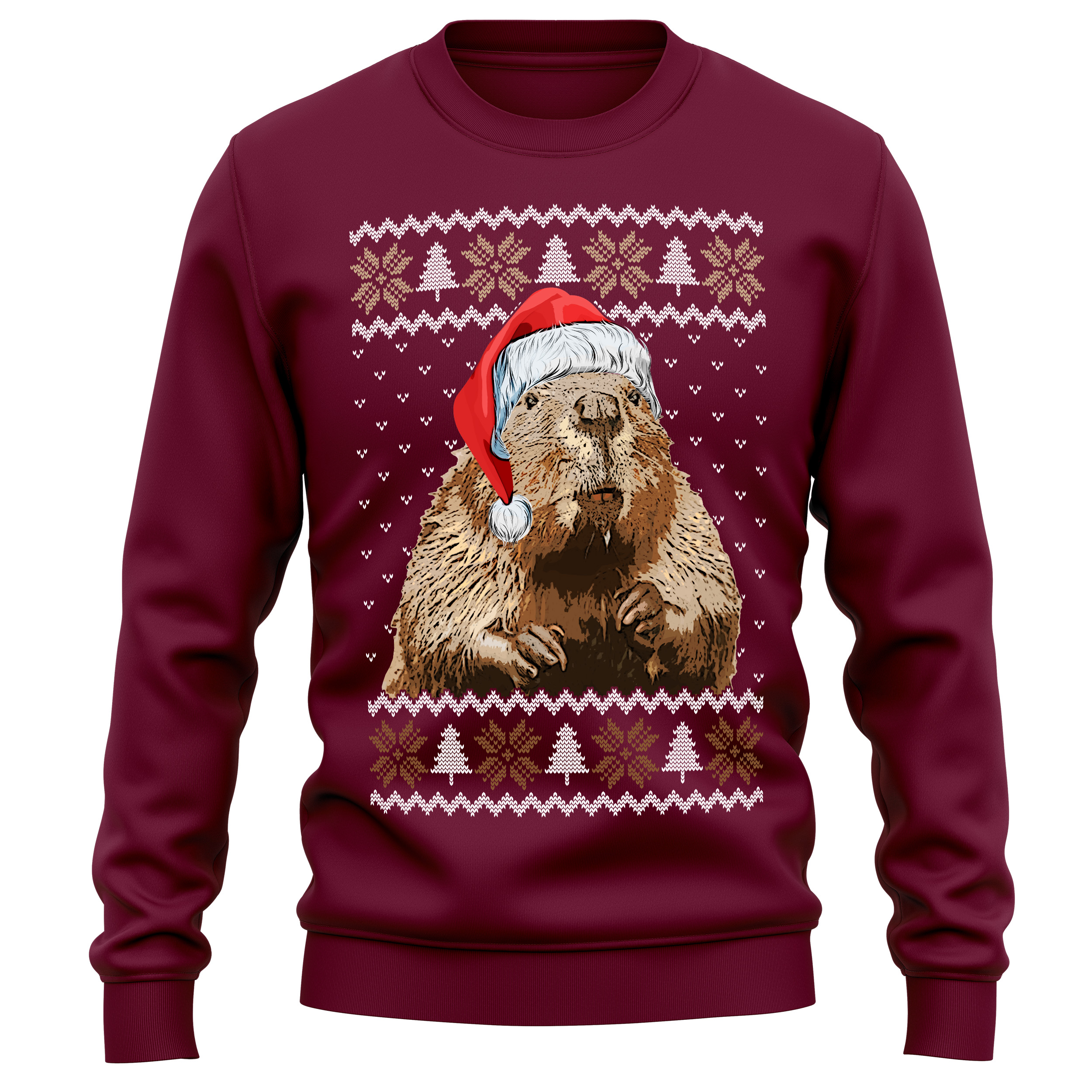 Christmas Beaver Sweatshirt | Festive Wildlife Unisex Design