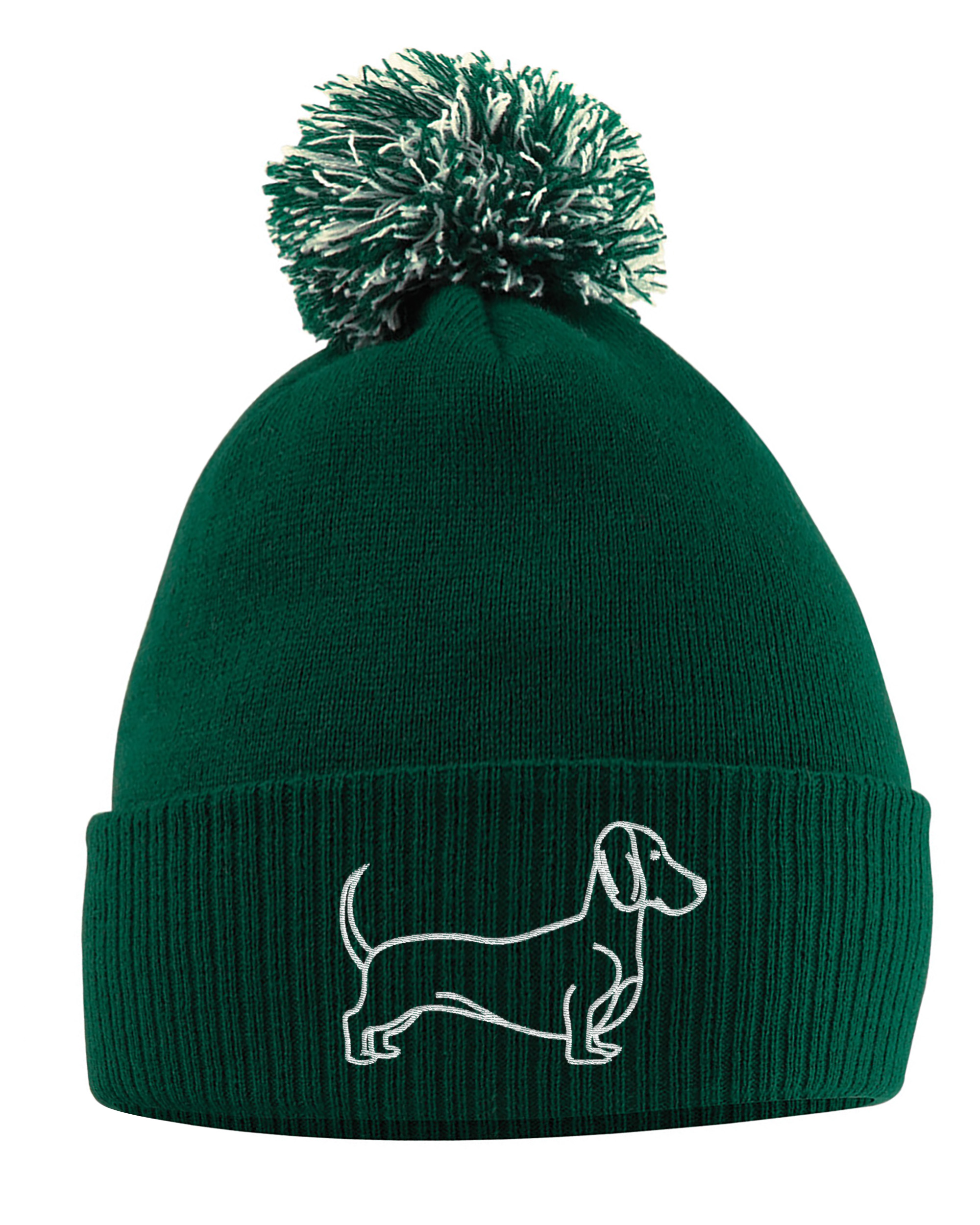 Owndis Embroidered Hot Dog Beanie Hat - Acrylic Knit Winter Hat, One Size