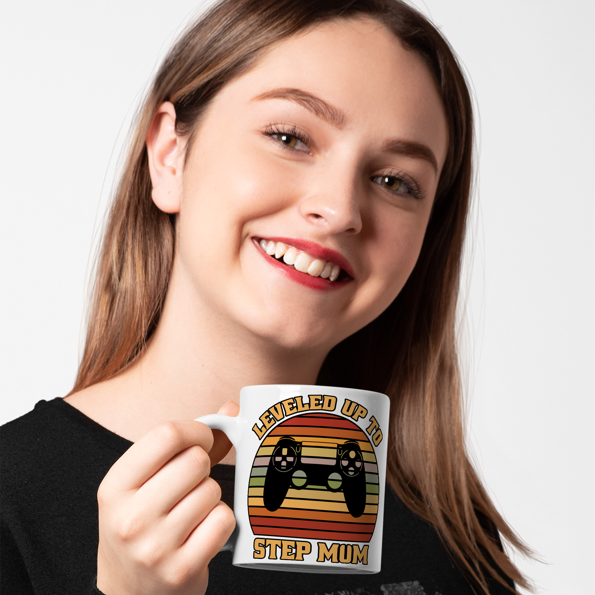 Leveled Up To Step Mum Mug Purple Print House