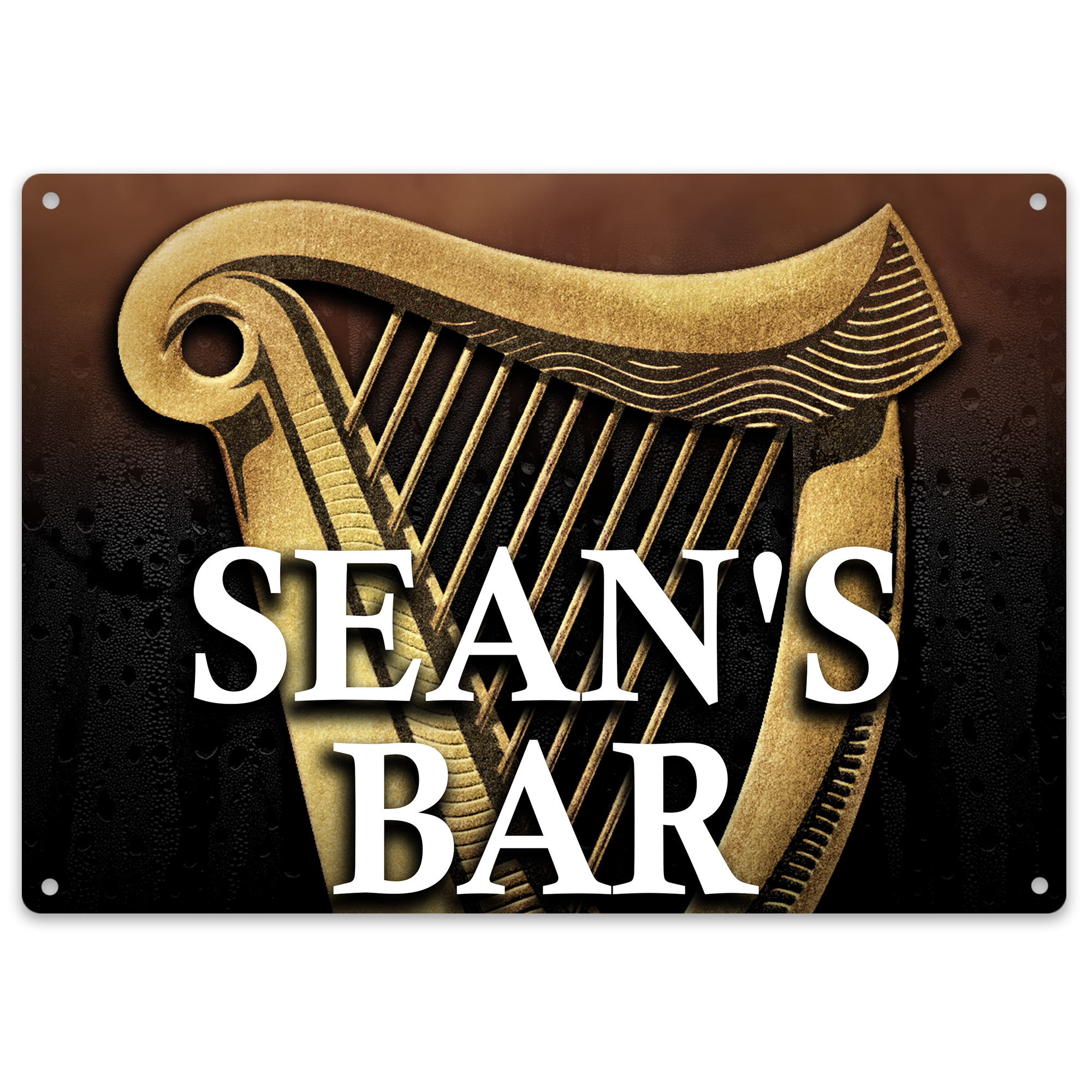 Harp Sign Harp Stout Style Metal Sign | Custom Irish Pub Decor