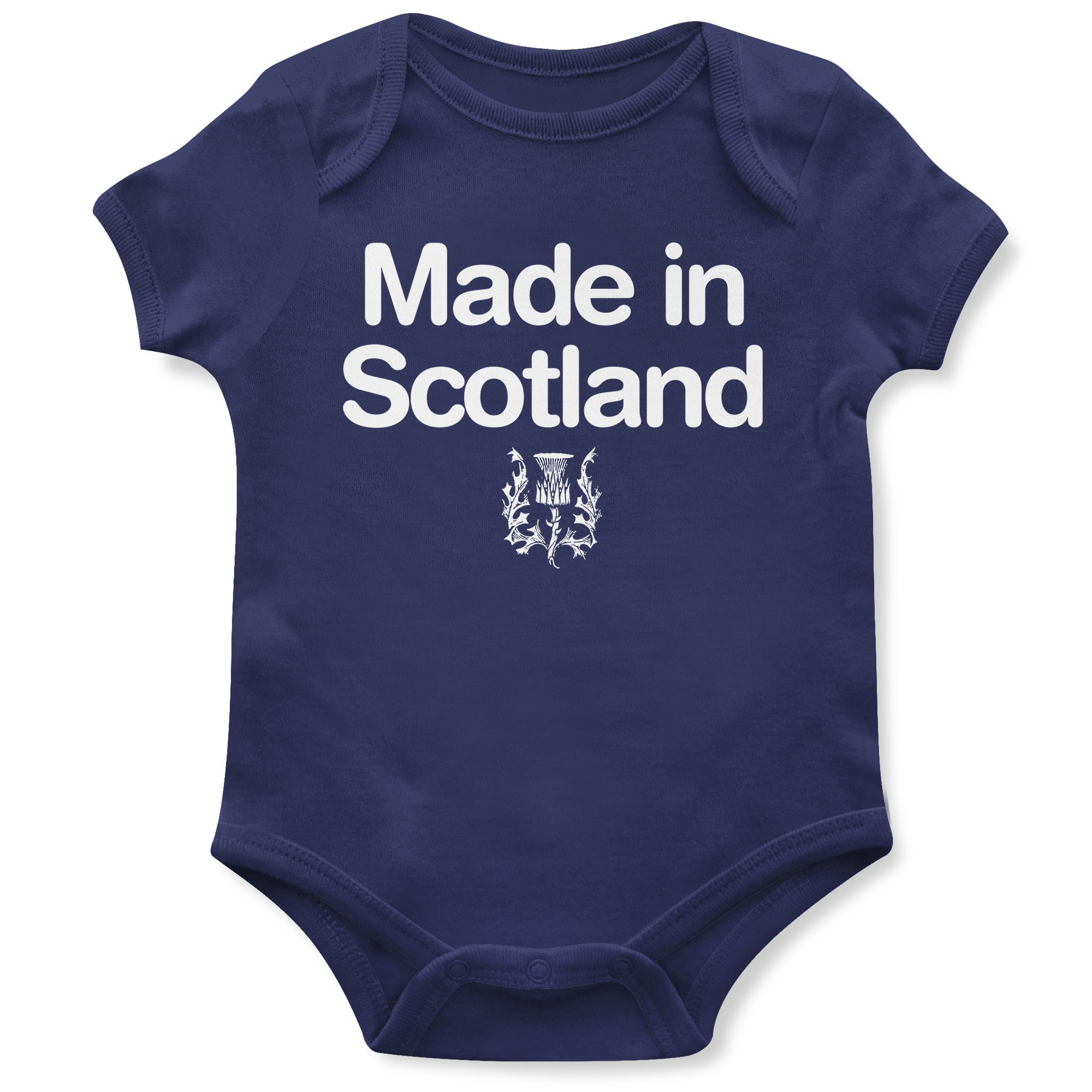 Made in Scotland Babygrow Baby Purple Print House