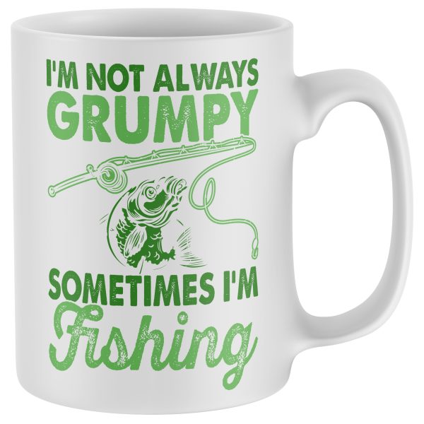 Not Always Grumpy Sometimes Im Fishing Mug Men Purple Print House