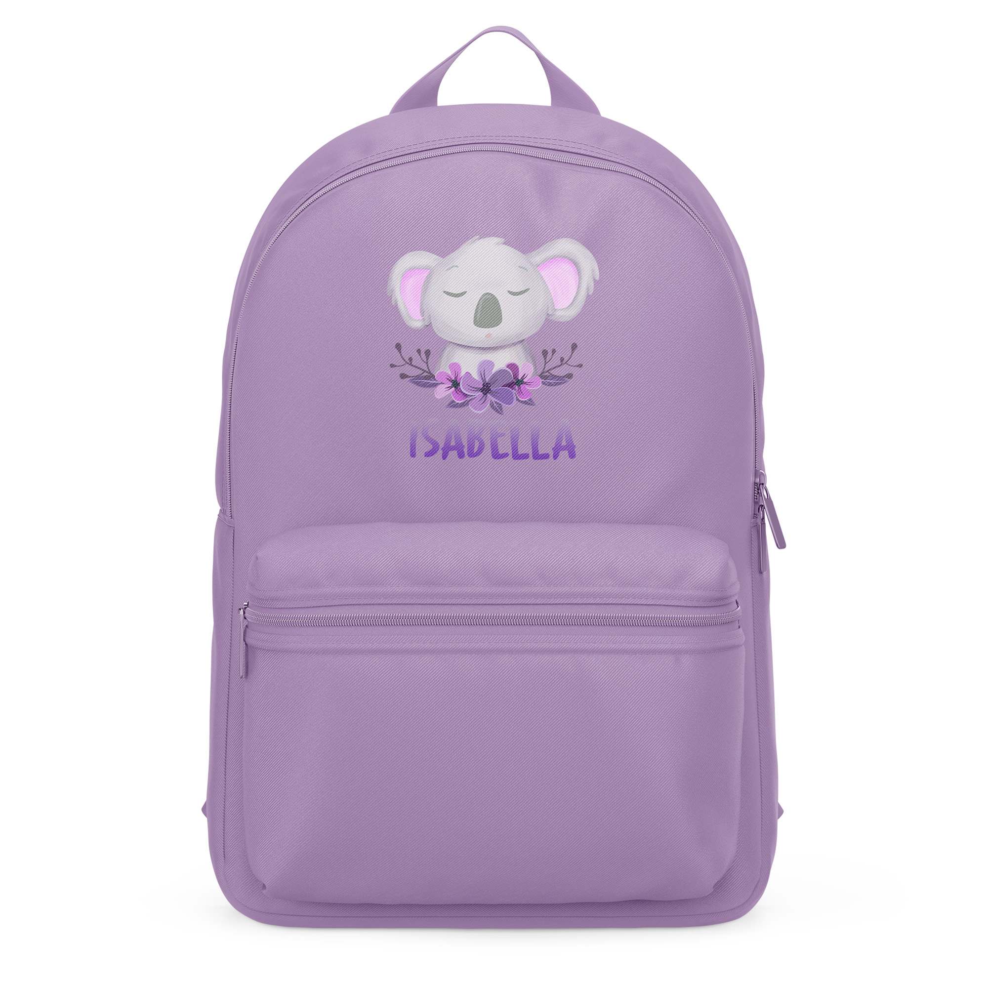 Laurentino  Austral Kids Small Drawstring Backpack Purple Teal koala Embroidered Vintage Kids Backpack 1990s Purple Dinosaur Kitschy Diaper  main image 2