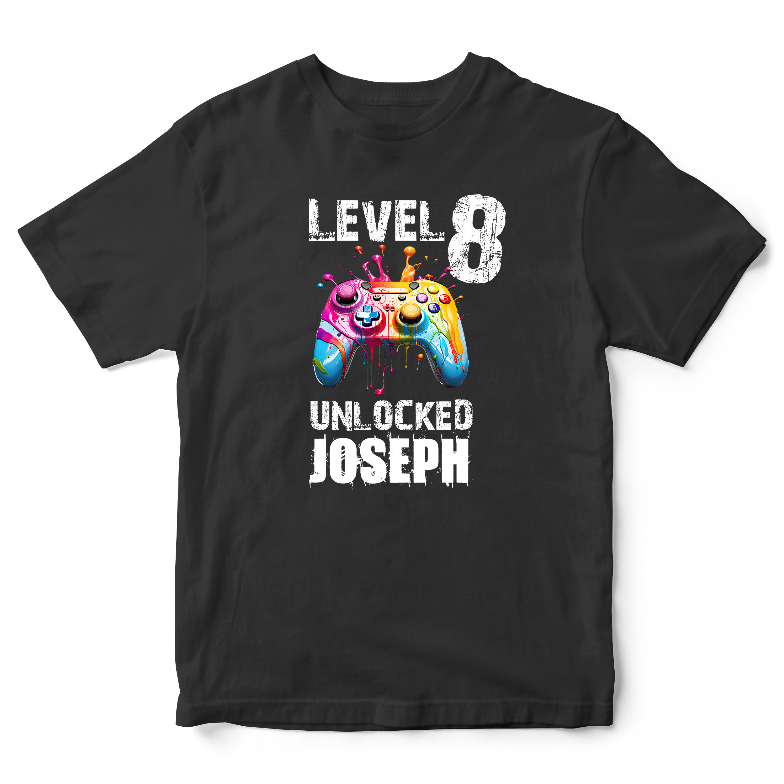 Personalised Gaming T-Shirt Kids | Paint Splatter Design