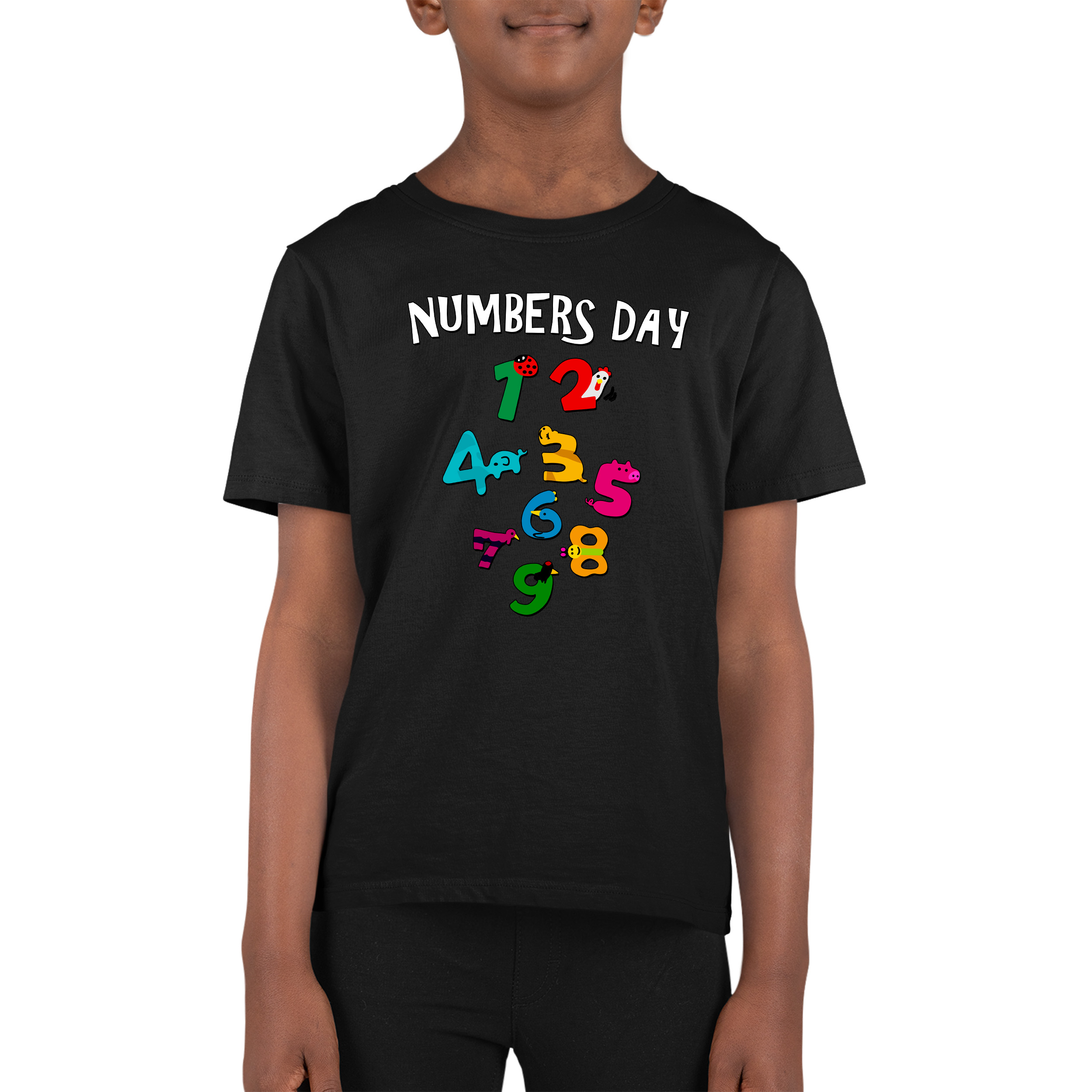 T In Numbers Numbers Day Kids T-Shirt - Educational Maths School Tee