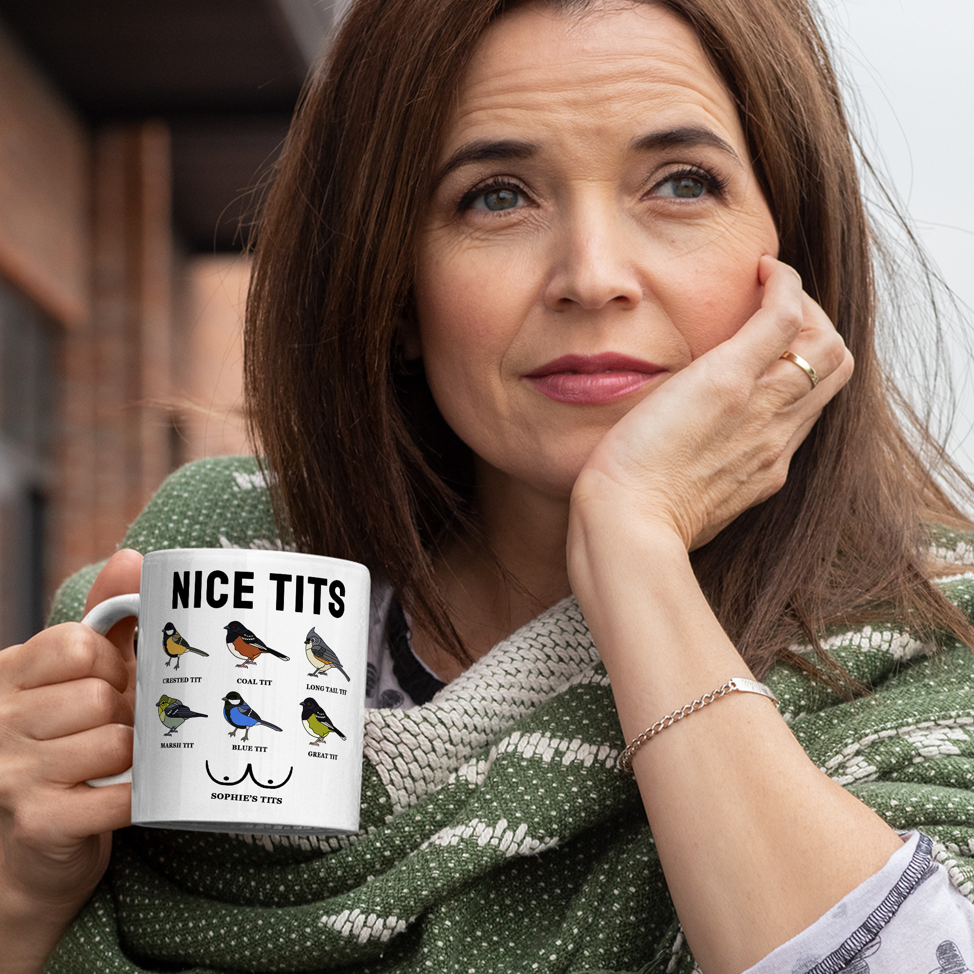 Personalised Nice Tits Mug Women - Purple Print House