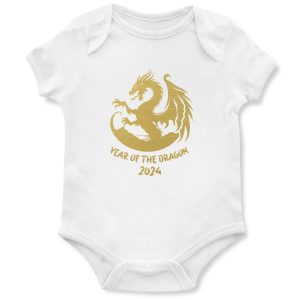 Gold Year Of The Dragon Babygrow Baby Baby Clothing Purple Print House