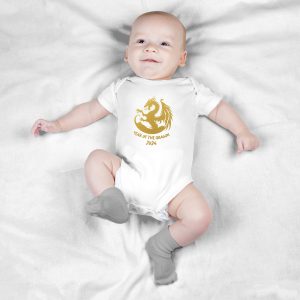 Gold Year Of The Dragon Babygrow Baby Baby Clothing Purple Print House