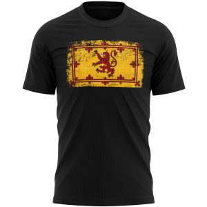 Scottish Coat Of Arms Badge T shirt Men Heritage Clothing Purple Print House