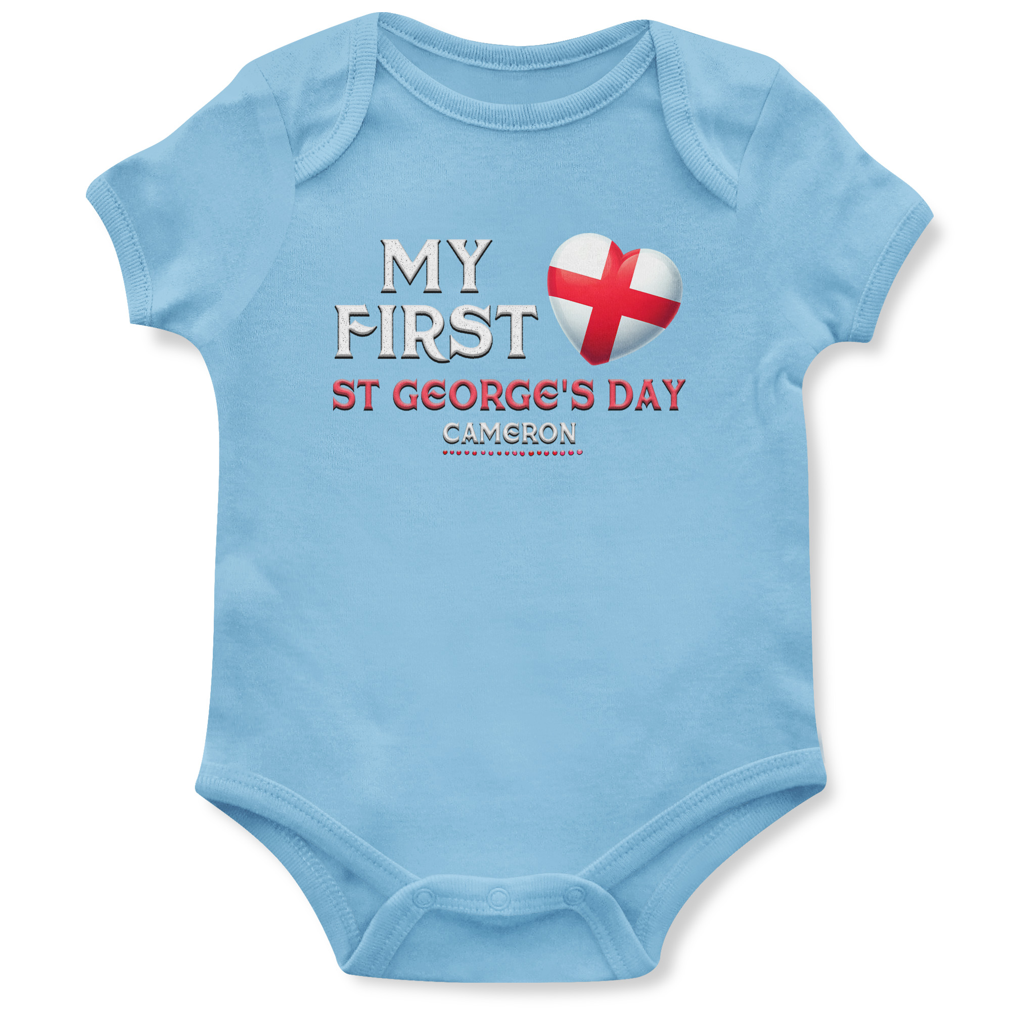 My First St George's Day Personalised Babygrow - £12.99