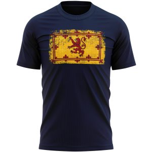 Scottish Coat Of Arms Badge T shirt Men Heritage Clothing Purple Print House