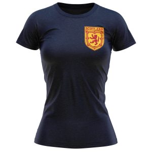 Personalised Scotland Badge T shirt Women Personalised Clothing Purple Print House