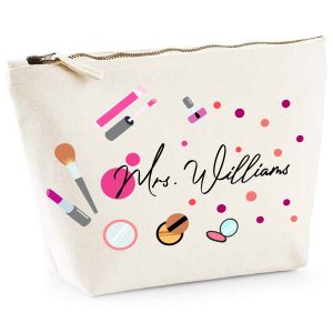Personalised Teachers Makeup Bag Women Personalised Teachers Makeup Bag Women Makeup Bags Purple Print House