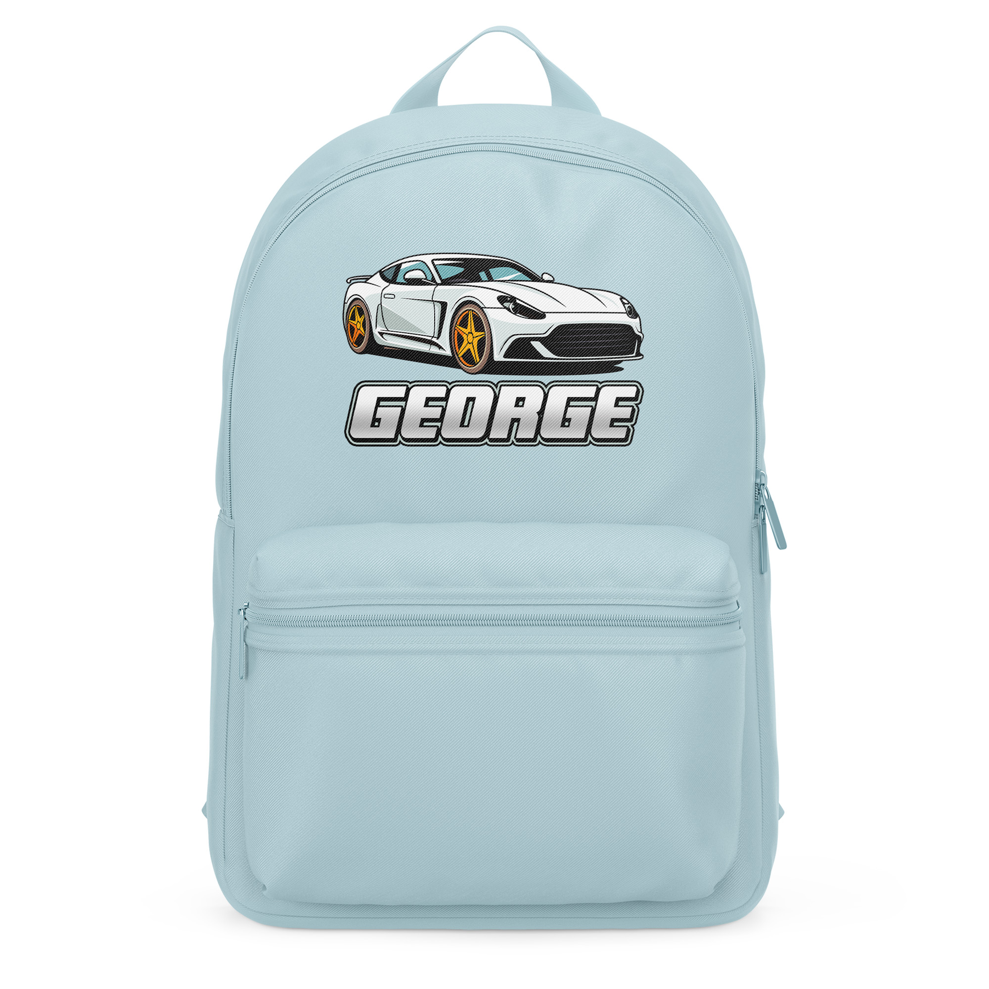 Personalised Sports Car Mini Backpack Kids Purple Print House