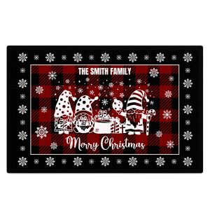 Personalised Christmas Snowflakes Floor Mat Home & Kitchen Personalised Christmas Snowflakes Floor Mat Home & Kitchen Christmas Home Decor Purple Print House