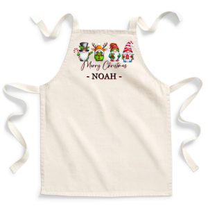 Merry Christmas Gnomes Kids Apron Kids Merry Christmas Gnomes Kids Apron Kids Aprons Purple Print House