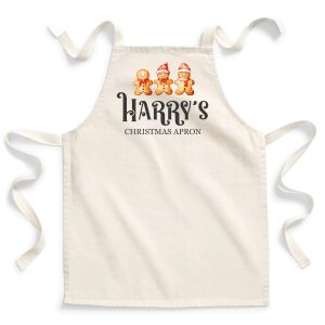 Personalised Gingerbread Man Kids Apron Kids Personalised Gingerbread Man Kids Apron Kids Aprons Purple Print House