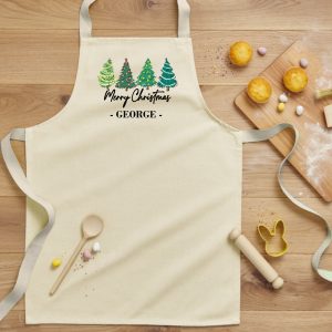 Christmas Trees Kids Apron Kids Aprons Purple Print House