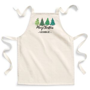 Christmas Trees Kids Apron Kids Christmas Trees Kids Apron Kids Aprons Purple Print House
