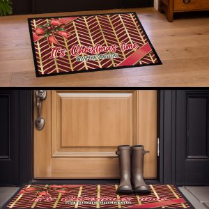 Its Christmas Time Floor Mat Home & Kitchen Christmas Gifts Purple Print House
