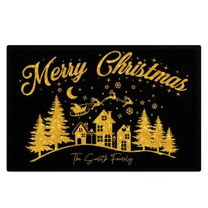 Merry Christmas Personalised Floor Mat Home & Kitchen Merry Christmas Personalised Floor Mat Home & Kitchen Christmas Gifts Purple Print House