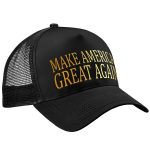 Cappellino MAGA Make America Great Again - Baseball Cap Rosso Con Ramo D'Ulivo