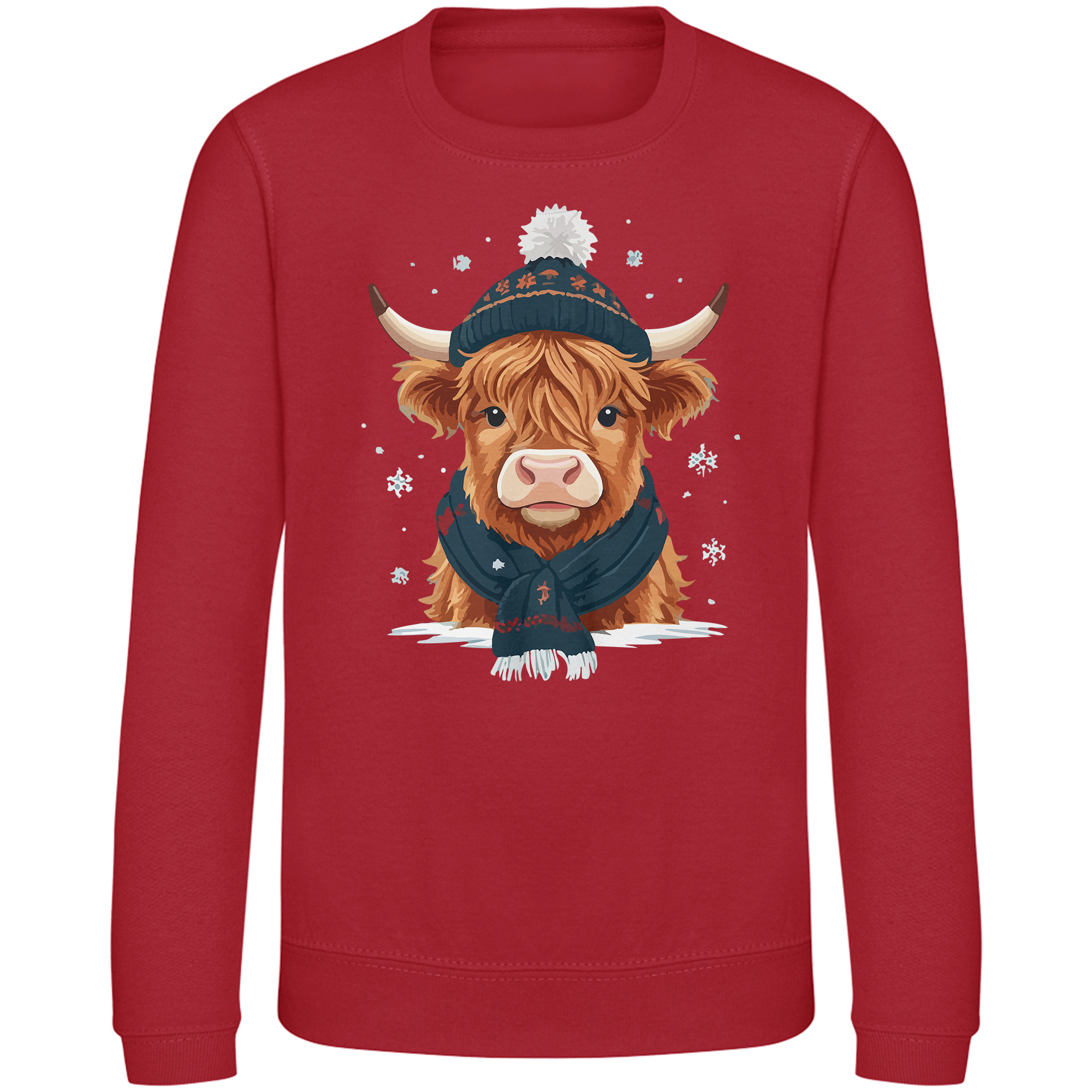 Cute Highland Cow Christmas Sweater Women Casual West
