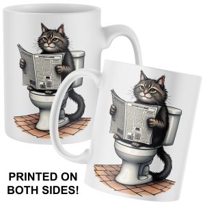 Funny Maine Coon Toilet Mug Kitchen Cat Gifts Purple Print House