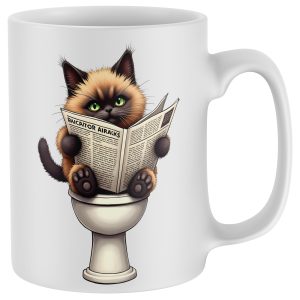 Ragdoll Cat Toilet Mug Unisex Cat Gifts Purple Print House