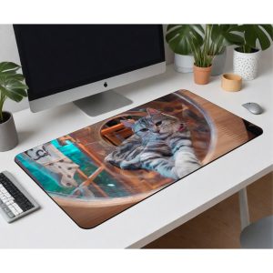 Custom Cat Mouse Mat Home Gamer Mouse Mats Purple Print House