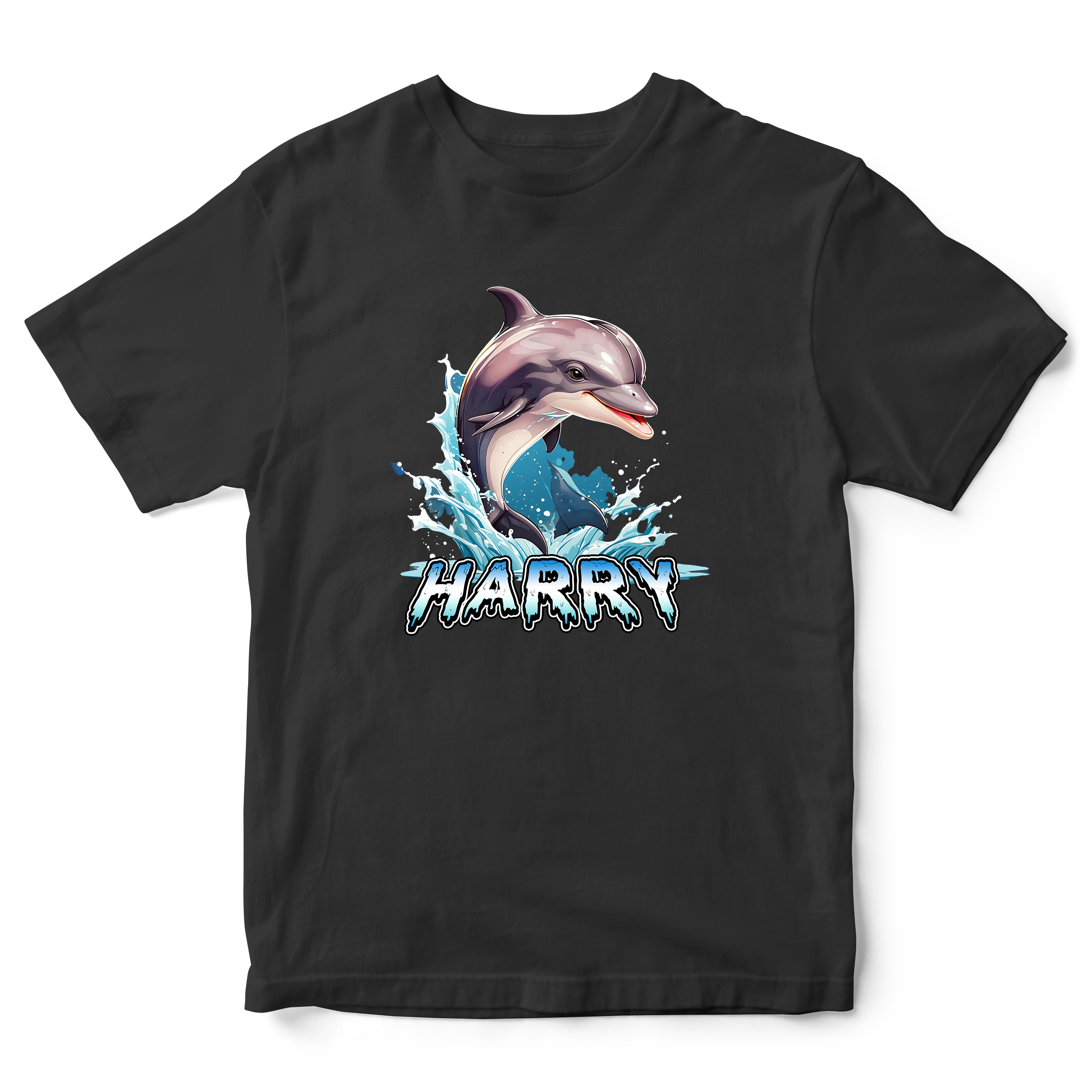 Personalised Dolphin T-Shirt Kids | Custom Name Kids Tee