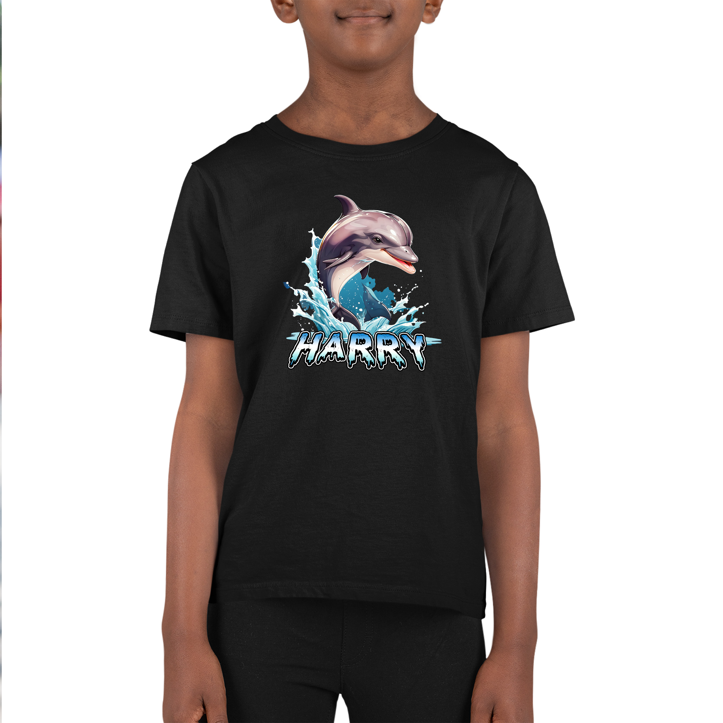 Personalised Dolphin T-Shirt Kids | Custom Name Kids Tee
