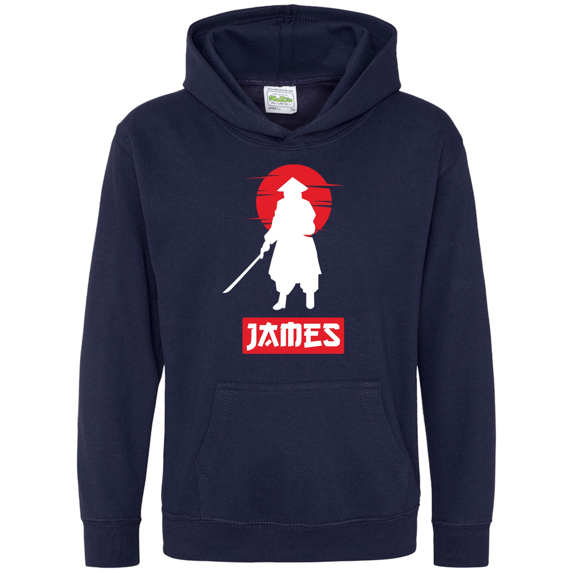 Urban Backwoods Samurai IV Hoodie | Leaf Poem Print Hooded Sweatshirt Unisex