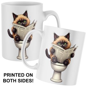 Ragdoll Cat Toilet Mug Unisex Cat Gifts Purple Print House