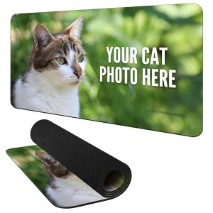 Custom Cat Mouse Mat Home Gamer Mouse Mats Purple Print House