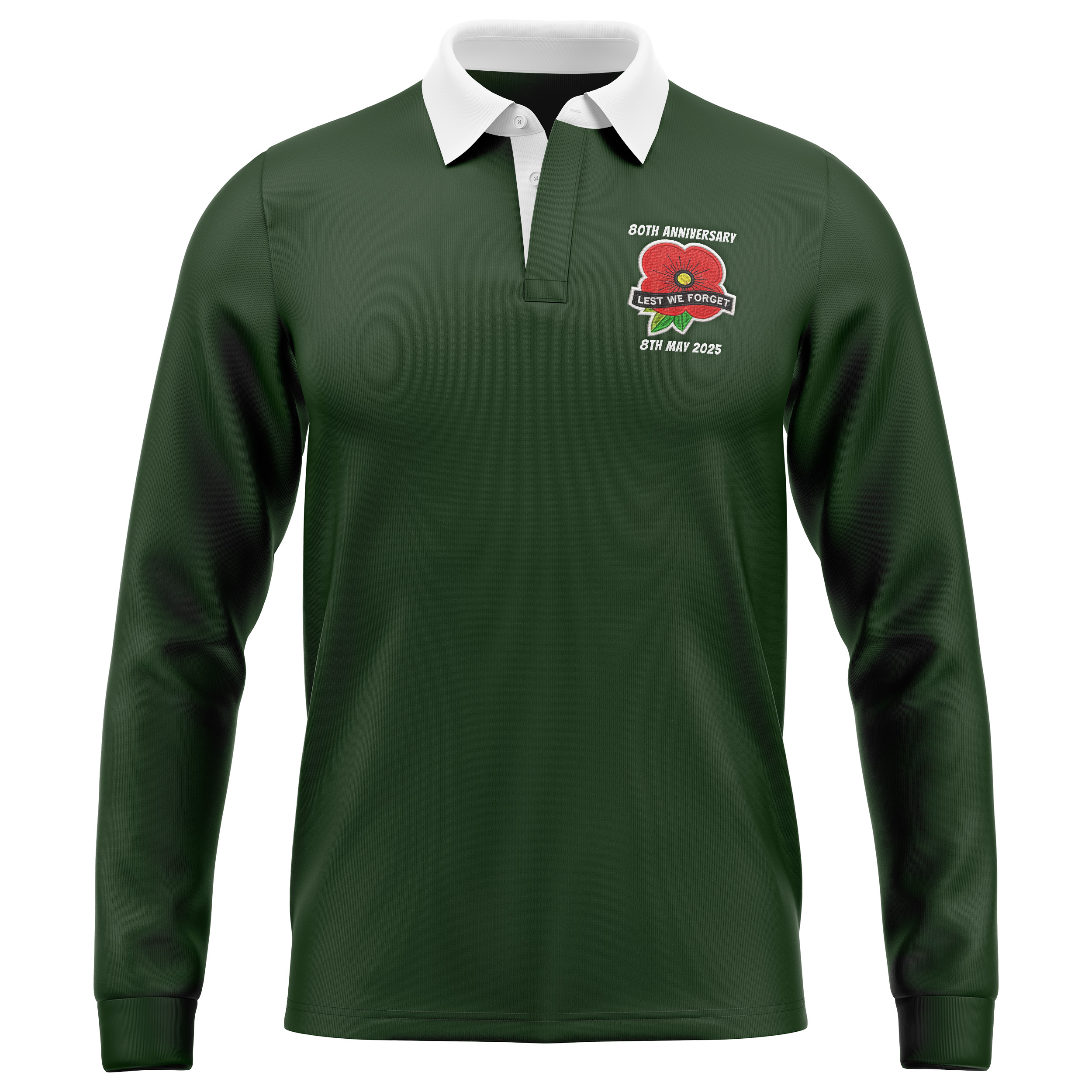 VE Day Rugby Shirt | Red Poppy 80th Anniversary Jersey
