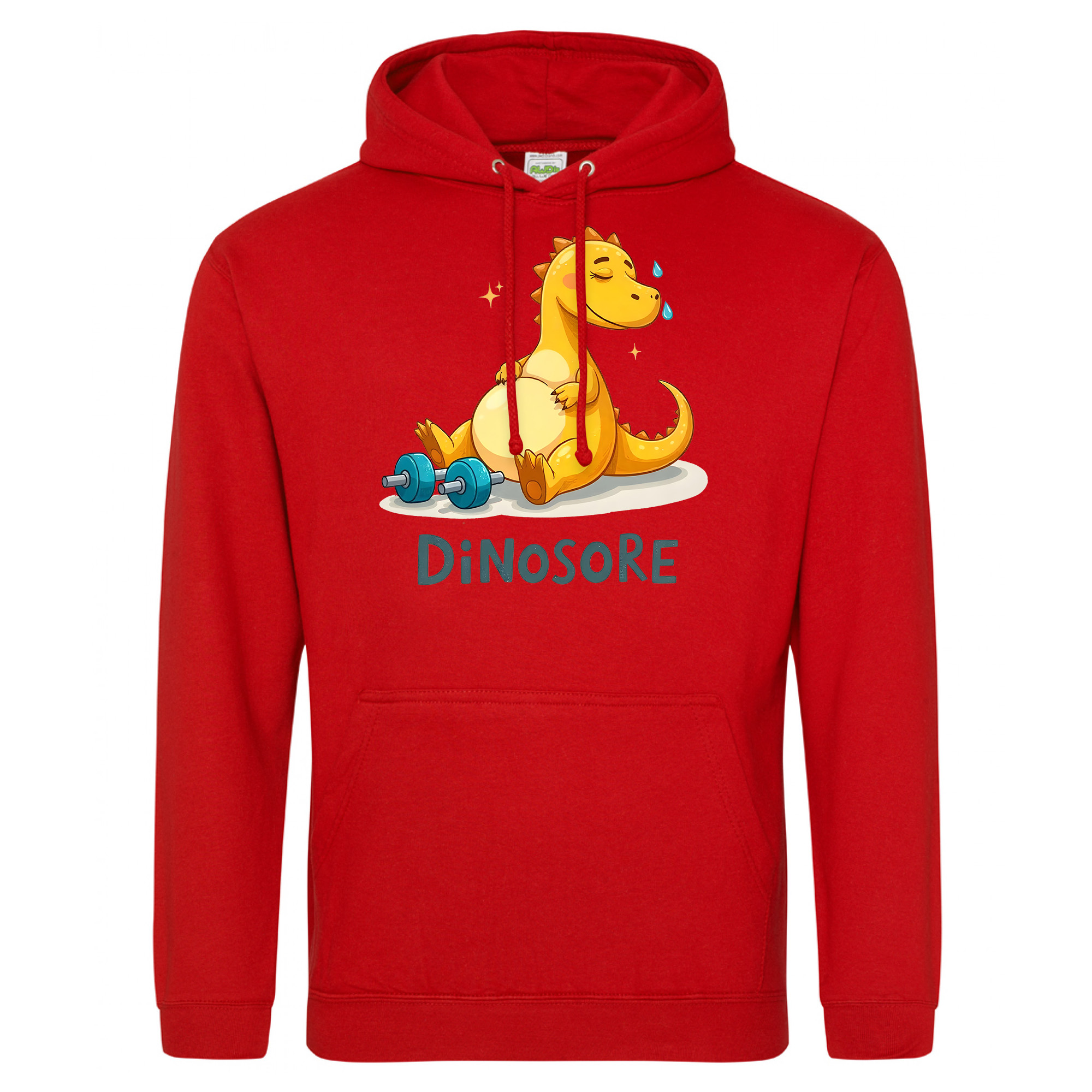 Gym Dinosaur Funny Hoodie - Dinosore Workout Top | UK Print