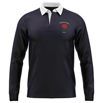 Embroidered England 1871 Rugby Shirt England Red Rose Badge St George’s Day Rugby Jersey for Men Classic Gift Men's Clothing Purple Print House