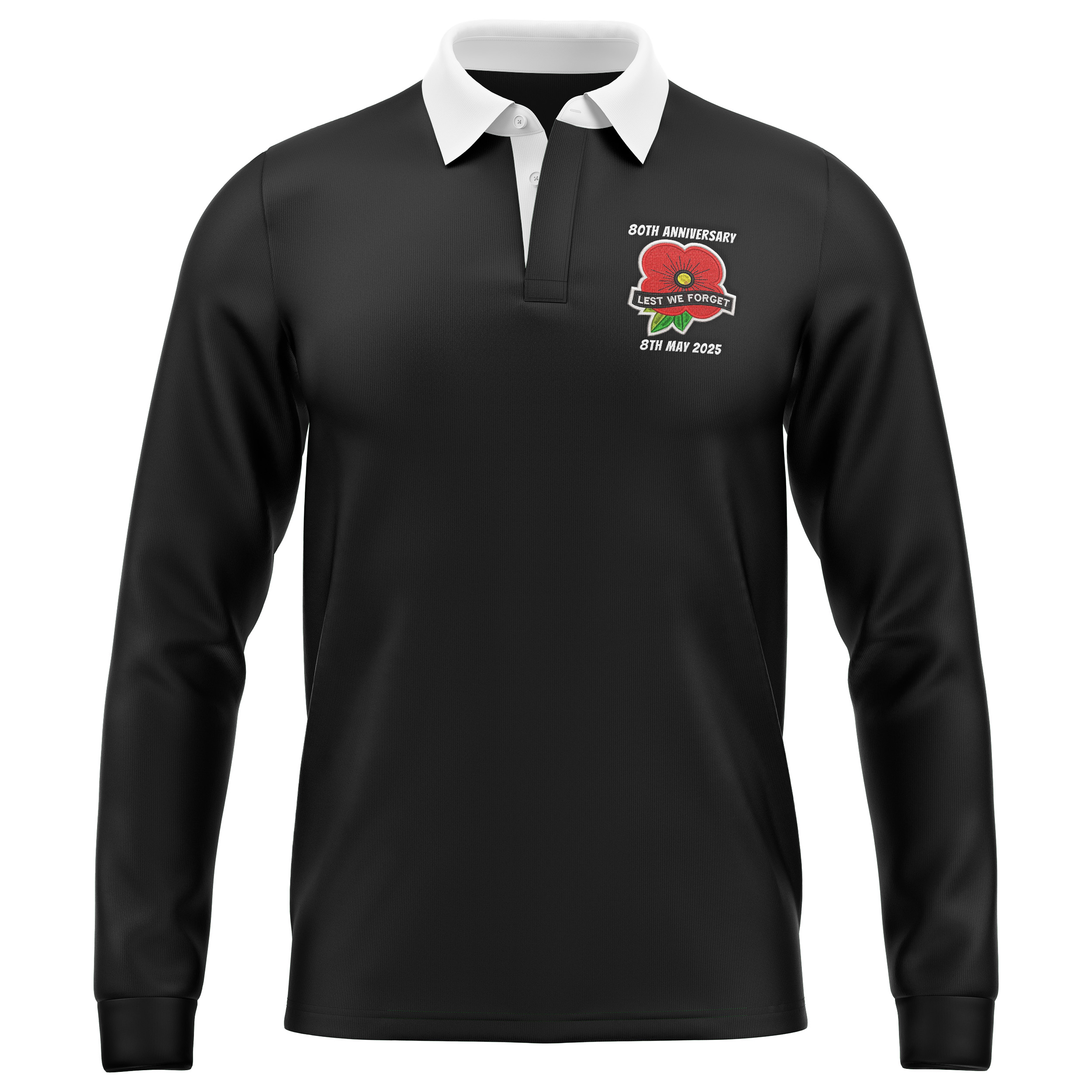 VE Day Rugby Shirt | Red Poppy 80th Anniversary Jersey