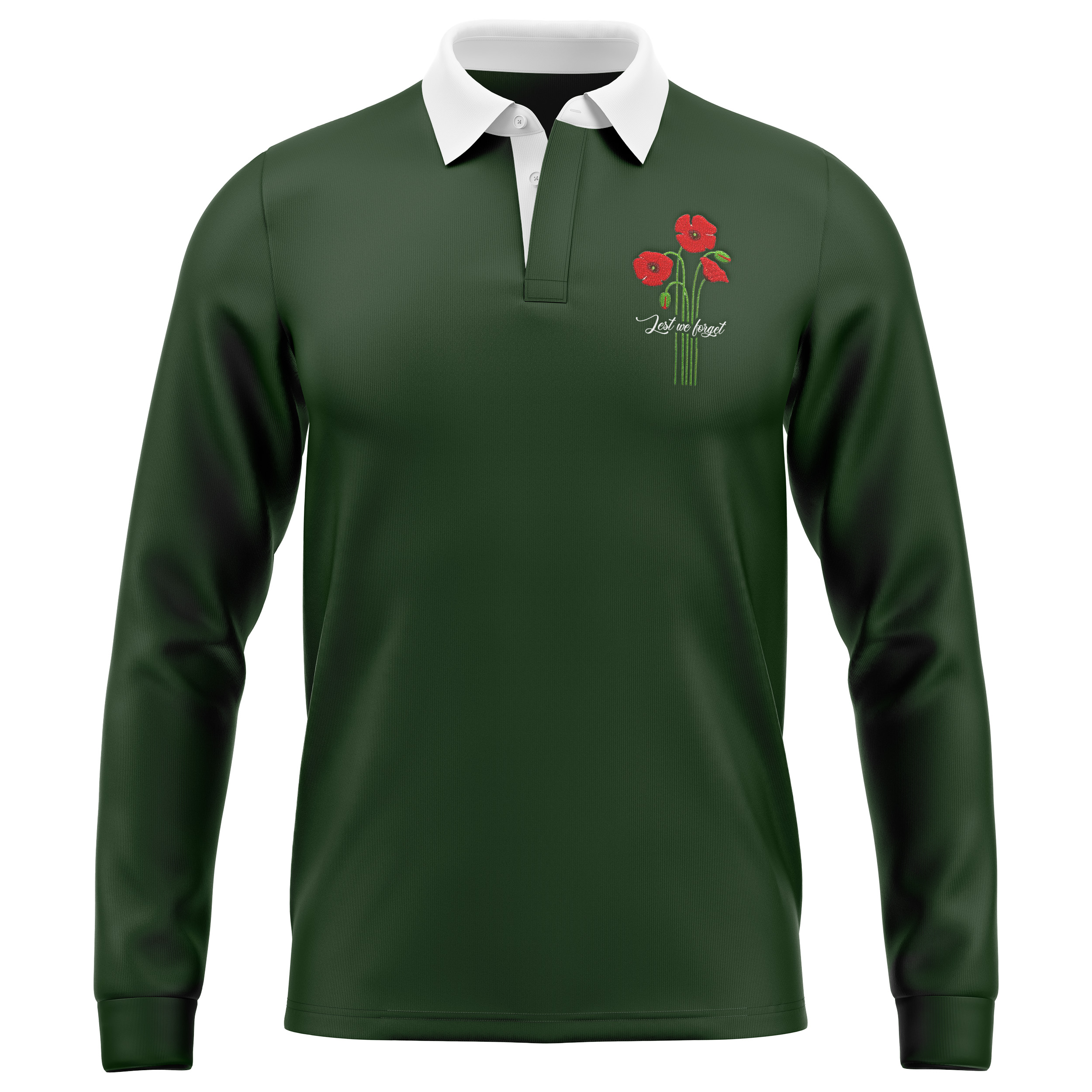 VE Day Rugby Shirt | Mens Lest We Forget Poppy Jersey